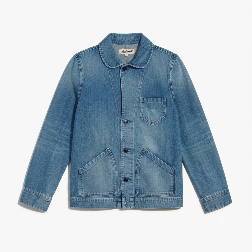 Madewell Chore Coat Women's XS Denim Workwear Jacket Blue Cotton Utility - Picture 1 of 9